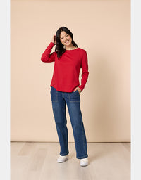 Hudson High Rise Wide Jean Blue Wash
