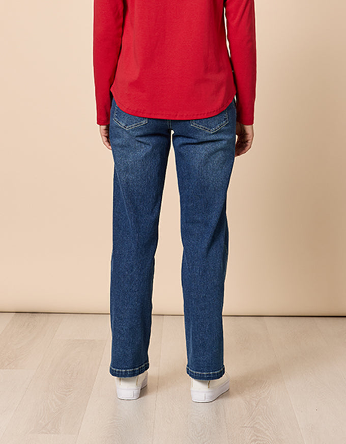 Hudson High Rise Wide Jean Blue Wash
