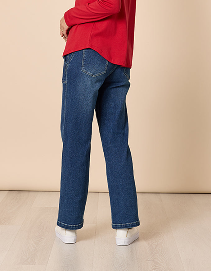 Hudson High Rise Wide Jean Blue Wash