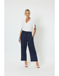Lara Wide Leg Pant Navy