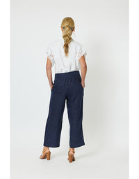 Lara Wide Leg Pant Navy