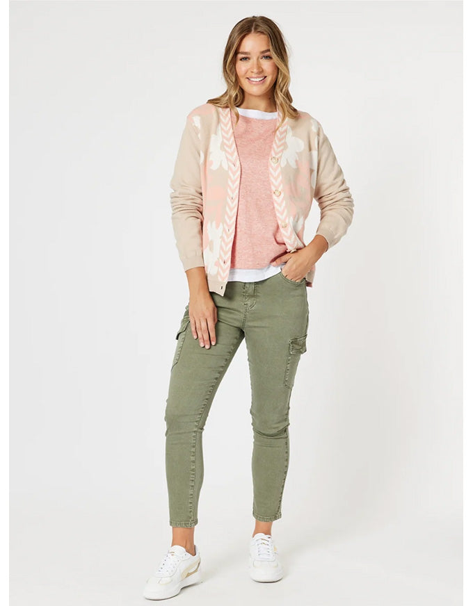 Paige Cargo Pant Washed Khaki