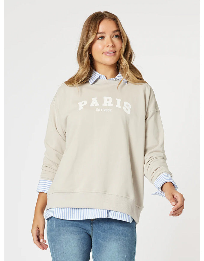 Paris Sweatshirt Stone