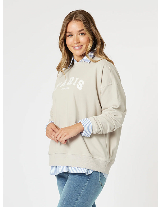 Paris Sweatshirt Stone