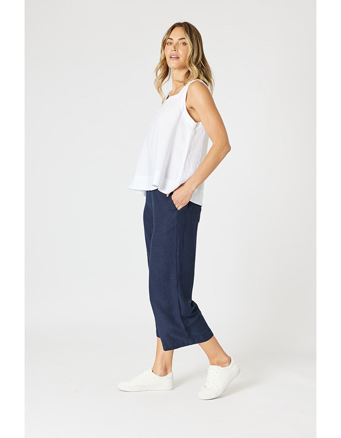 Lara Wide Leg Pant Navy