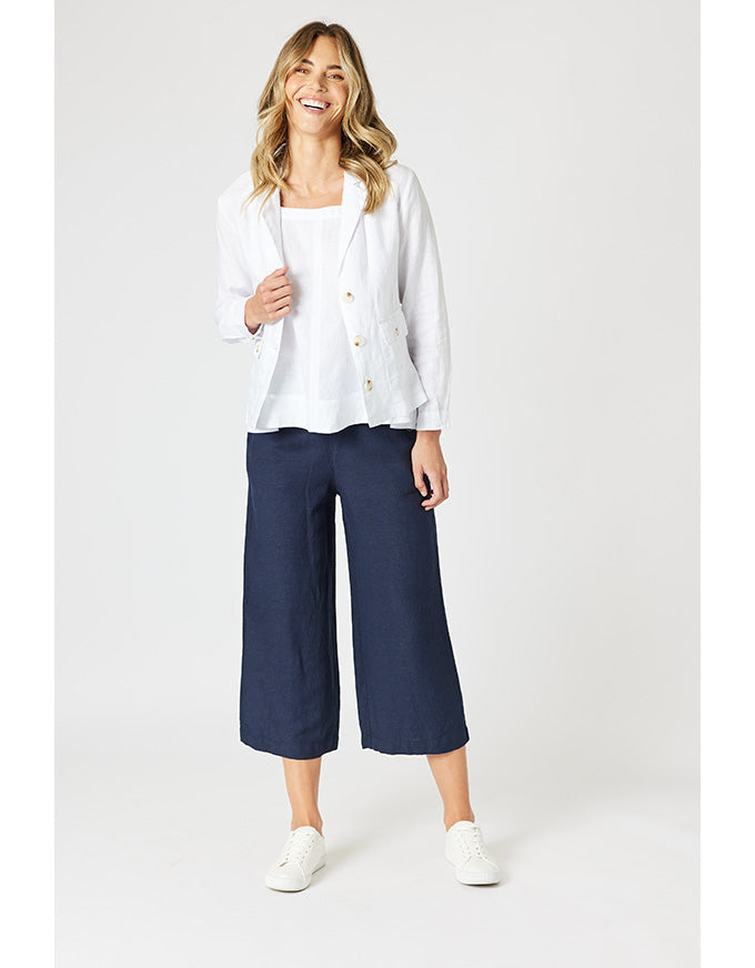 Lara Wide Leg Pant Navy
