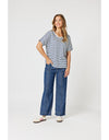 Tyla Stripe Tee Indigo/White