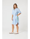Skyler Stripe Shirt Dress Blue/White