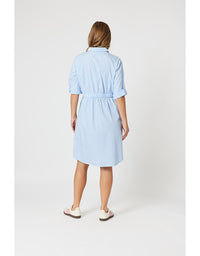 Skyler Stripe Shirt Dress Blue/White