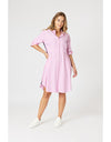 Skyler Stripe Dress Pink/White