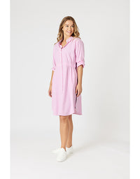 Skyler Stripe Dress Pink/White