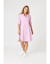 Skyler Stripe Dress Pink/White