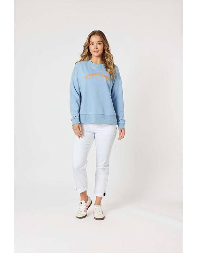 Positano Sweatshirt Washed Blue