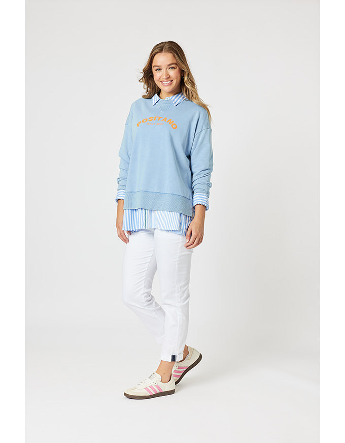 Positano Sweatshirt Washed Blue