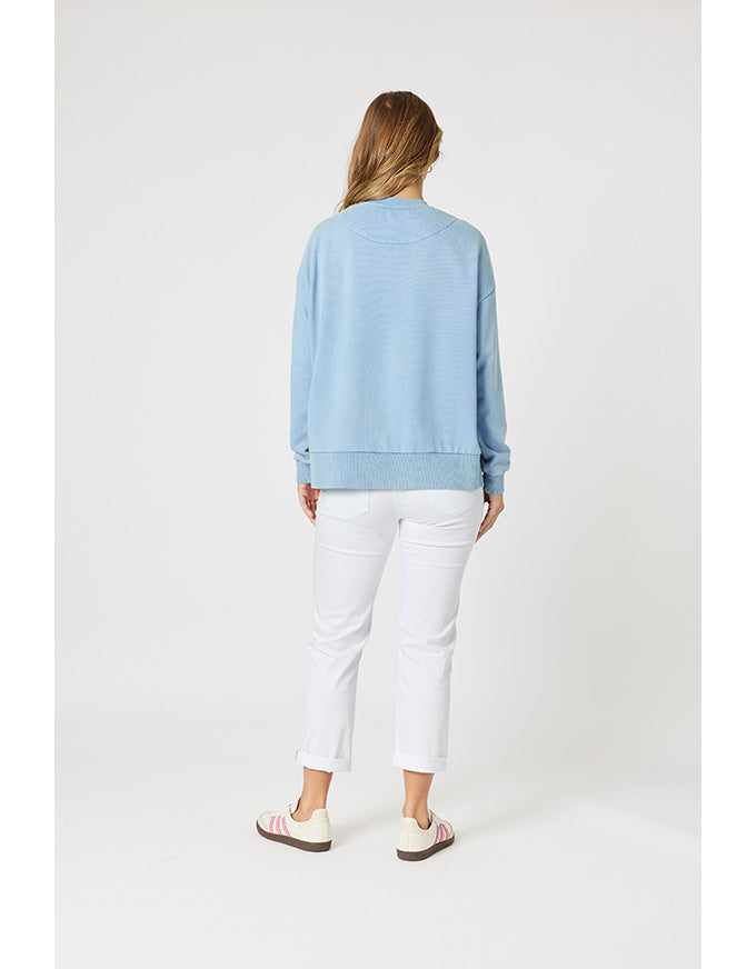 Positano Sweatshirt Washed Blue