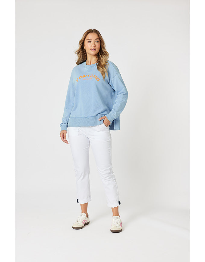 Positano Sweatshirt Washed Blue