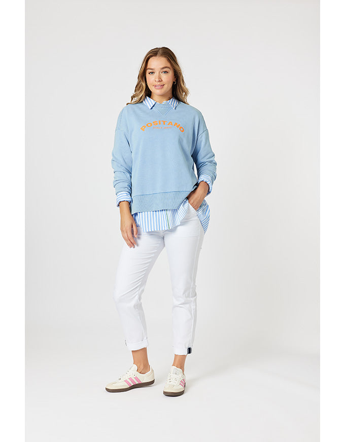Positano Sweatshirt Washed Blue