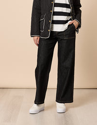 Hudson High Rise Wide Jean Black