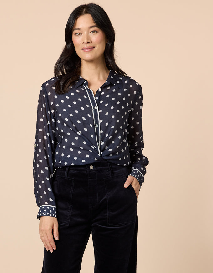 Aurora Spot Shirt Navy