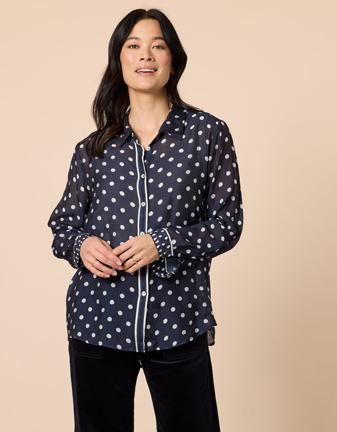 Aurora Spot Shirt Navy