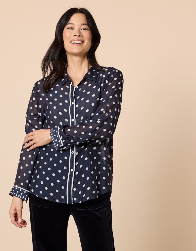 Aurora Spot Shirt Navy