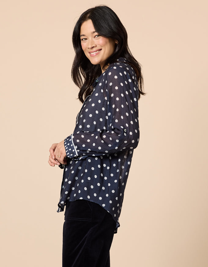 Aurora Spot Shirt Navy