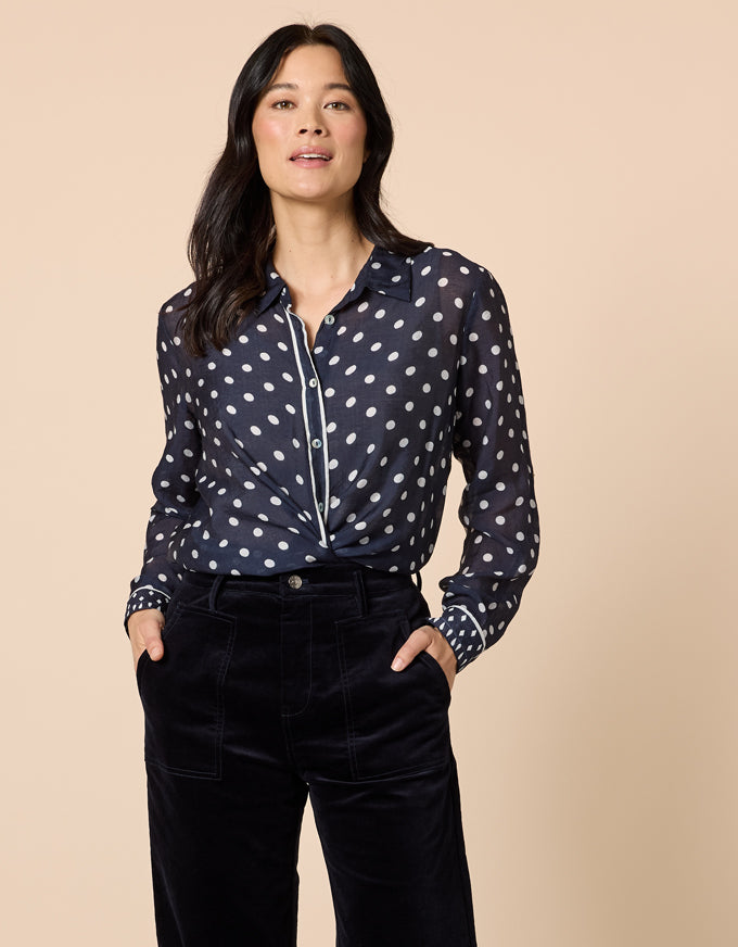 Aurora Spot Shirt Navy