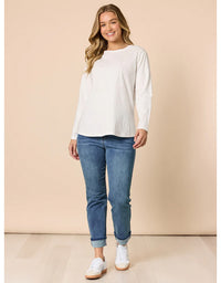 New York City Long Sleeve Tee Ivory