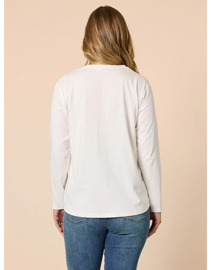 New York City Long Sleeve Tee Ivory