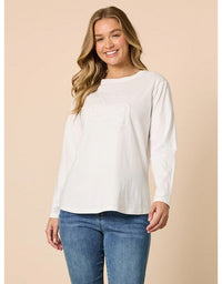 New York City Long Sleeve Tee Ivory