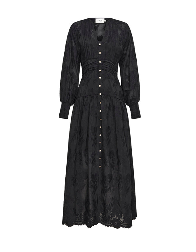 Edith Lace Maxi Dress Black