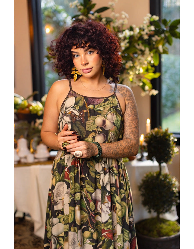 Fleur De Lune Maxi Slip Dress Magnolia