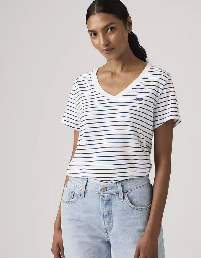 Favourite V-Neck Golf Course Stripe Tee
