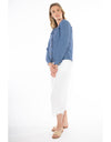 Boxy Linen Jacket Chambray