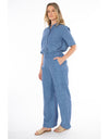 Fly Front Linen Pant Chambray