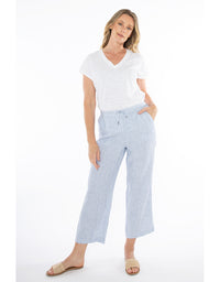 The Core Stripe Pant in Denim/White.