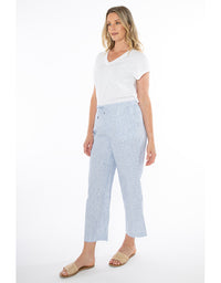 The Core Stripe Pant in Denim/White.