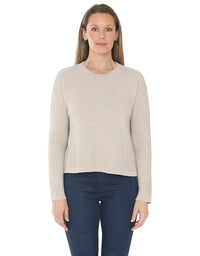 Textured Knit Pullover Stone