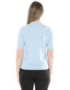 Mock Neck S/Slv Pullover Ice Blue