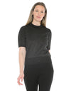 Metallic S/Slv Pullover Black
