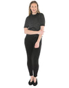 Metallic S/Slv Pullover Black
