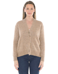 Pin Detail Cardigan Latte