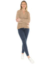 Pin Detail Cardigan Latte
