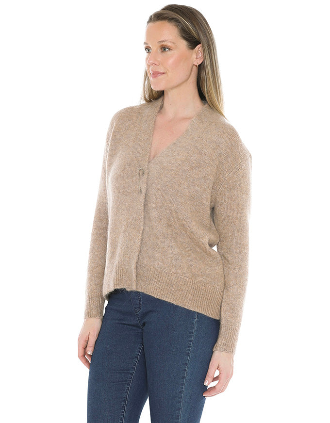 Pin Detail Cardigan Latte
