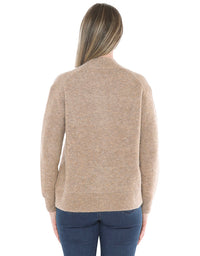 Pin Detail Cardigan Latte