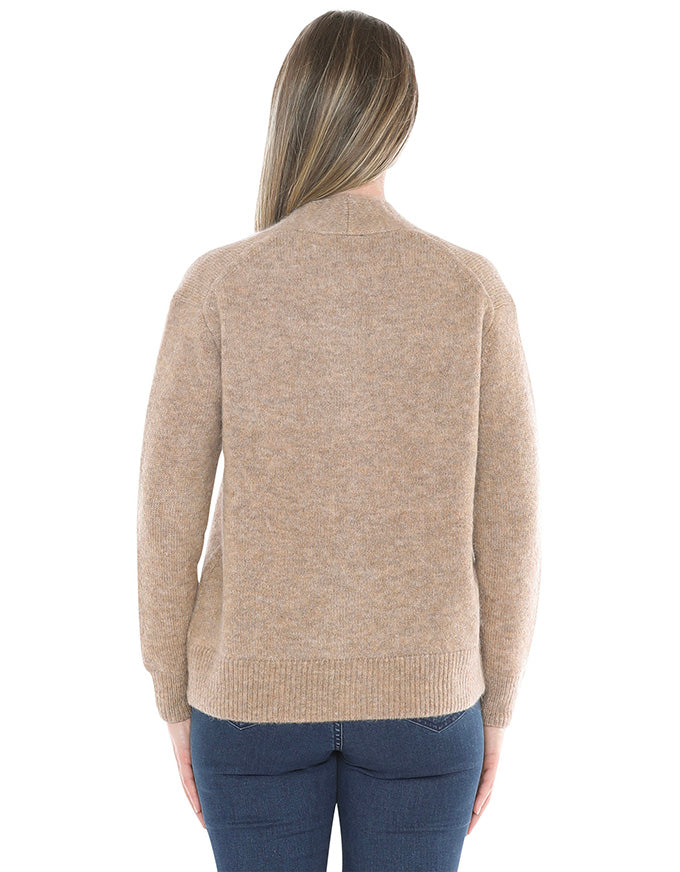 Pin Detail Cardigan Latte