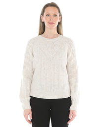 Pointelle Pullover Almond