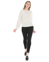 Pointelle Pullover Almond