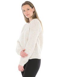 Pointelle Pullover Almond