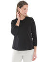 Crew Neck Long Sleeve Tee Black